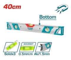 Gulsčiukas TOTAL, magnetinis, 3 akutės, aliumininis korpusas, storis 1,5 mm, 40 cm, TMT24086M