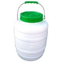 Plastikinė statinė su metaline rankena, 20 l, tinka sąlyčiui su maistu