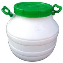 Plastikinė statinė su rankenomis, 30 l, tinka sąlyčiui su maistu