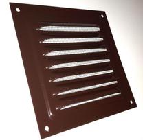 Ventiliacinės grotelės VENTS MVM125S-R, d125, su tinkleliu, lauko, metalinės, rudos spalvos