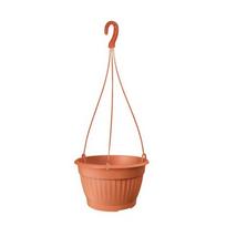 Plastikinis lauko vazonas TERRA, pakabinamas, vazono skersmuo 29 cm.