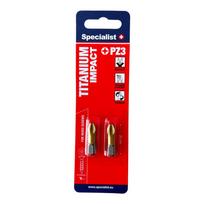 Smūginis sukimo antgalis SPECIALIST+ Titanium PZ3, 25 mm, 2 vnt.