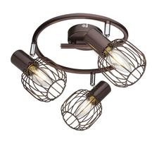 Kryptinis šviestuvas GLOBO Akin, E14, 3 x 40W, 230V, metalo bronza, chromas, 250 x 150 mm, 54801-3