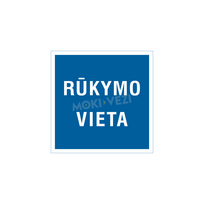 Informacinis ženklas, vieta rūkymui, 130 X 130 mm, lipdukas