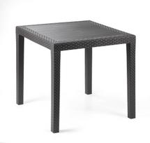 Plastikinis stalas KING, kvadratinis 78 x 78 cm, sp. antracitas, maks. apkrova iki 60kg