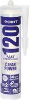 Stiprūs ir greiti klijai POINT 120 Clear Power, skaidrūs, 290 ml