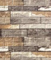 PVC klijuojama sienų danga WAKSLINE Hm18-05, spl. pilkai ruda plyta, 700x770x6 mm