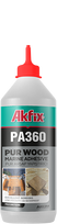 Poliuretaniniai medienos klijai AKFIX Pa360, galima naudoti ant lengvai drėgno pagrindo, 0,56 kg