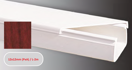 Kanalas kabeliui SERT PLASTIK Sert1212B, 2 m, PVC, 12 x 12 mm, beržo/tamsiai rudos spalvos