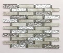 Stiklo mozaika MONA MOSAICS Td2609, 300 x 335 x 8 mm, 11 vnt./dėž., spl. smėlinis marmuras/blizgi ru