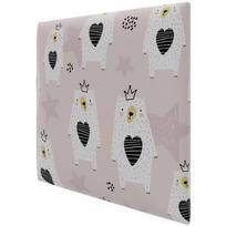 Sienų plokštė PUFFIN Kids Pk, spl. Print Teddy, 300x300x37 mm, dekoratyvinė, tekstilinė