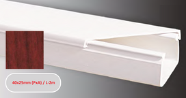 Kanalas kabeliui SERT PLASTIK Sert4025B, 2 m, PVC, 40 x 25 mm, beržo/tamsiai rudos spalvos