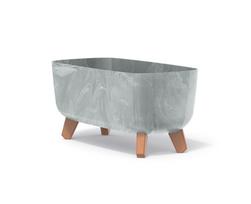 Plastikinis lauko vazonas "Gracia Case Beton Effect", pilkos sp., betono efekto, 39 x 19,5 x 18,7 cm