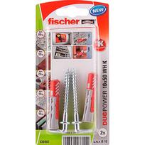 Dvikomponenčiai kaiščiai FISCHER Duopower, su L formos kabliu 10 x 50 mm, 2 vnt.