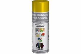 Dažai CAPAROL Capalac Disbocolor 781, 400 ml, aerozoliniai, šilko matiniai, cinko geltonumo, RAL1018