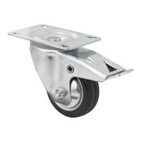 Pasukamas ratukas WALTECO, d-80 mm, su plokštele, su stabdžiu, apkrova 50 kg