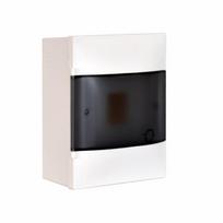 Automatinių išjungiklių skydelis LEGRAND 134114, PLACTIBOX S 4 modulių, paviršinis, baltas su skaidr