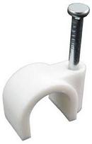 Laikiklis kabeliui BALTPLAST 10-14/25B, 10-14 mm, su vinuku, apvaliam kabeliui, baltos sp., 25 vnt.
