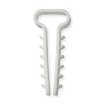 Kabelio, tvirtinimo dirželio laikiklis XIDO, stačiakampio formos, 14x6 mm, baltos sp., 100 vnt., TDK