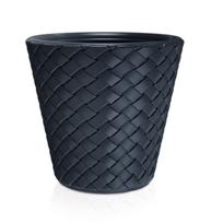 Plastikinis lauko vazonas MATUBA, juodos sp., vazono skersmuo 40 cm.