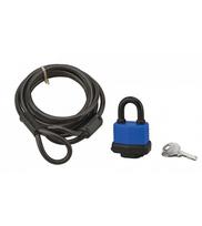 Trosas su pakabinama spyna THIRARD Twisty, 2 raktai, plieninis, dengtas PVC danga, 40 mm, Ø6 mm, 180