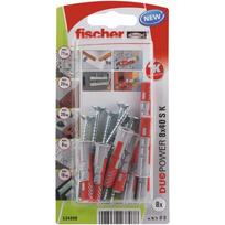 Dvikomponenčiai kaiščiai FISCHER Duopower, su varžtu 8 x 40 mm, 8 vnt.