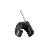 Laikiklis kabeliui BALTPLAST 8-12/25J, 8-12 mm, su vinuku, apvaliam kabeliui, juodos sp., 25 vnt.
