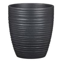 Kambarinis keraminis vazonas SCHEURICH Graphite Stone (669/14), grafito sp., skersmuo 14 cm.