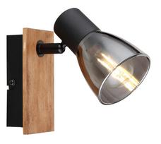 Kryptinis šviestuvas GLOBO Claude, E14, 1 x 40W, 230V, su jung., juodos matinės sp. metalas, tamsiai