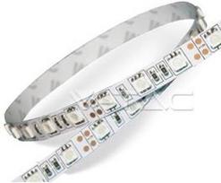 Šviesos diodų juosta V-TAC 7-18-2120, LED 5m, 9,6W/m, 60LED/m, IP20, RGB keičia spalvas, 12V, 840lm/