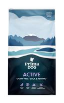 Sausas šunų ėdalas PRIMADOG Active, be grūdų, antiena-silkė, aktyviems suaugusiesiems šunims, 10kg