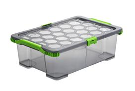 Daiktadėžė ROTHO Evo Total, su dangčiu, skaidrios pilkos sp., 30 l