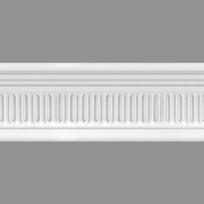 Lubų/sienų apdailos juostelė NOVELLY HOME M8, spl. balta, 50x90x2000 mm, 4vnt