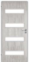 Laminuotos vidaus durys su užlaida VOSTER Milano, kairinės, spalva Silver oak, matmenys 2030 x 844 x