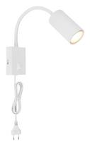 Kryptinis šviestuvas GLOBO Robby, GU10, 1 x 25W, 230V, su jungikliu, su 1,5 m ilgio laidu, metalinis
