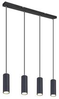 Pakabinamas šviestuvas GLOBO Robby, GU10, 4 x 35W, 230V, 1,2 m ilgio laidas, metalinis, matinės juod