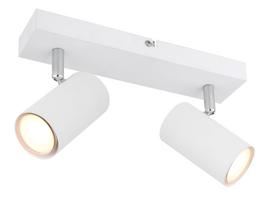 Kryptinis šviestuvas GLOBO Robby, GU10, 2 x 35W, 230V, metalinis, baltos sp., 60 x 120 x 260 mm, 579
