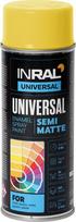 Aerozoliniai dažai INRAL Universal, kelininkų geltona (Traffic yellow) RAL1023, pusiau mat., 400ml