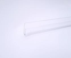 Užbaigimo profilis U, polikarbonato plokštėms, matmenys 8mm, 2,1m, skaidrus