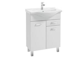 Vonios spintelės komplektas DEFRA Mea D65, 82 x 61,5 x 29,6 cm, apatinis, pastatomas, 2 durų su stal