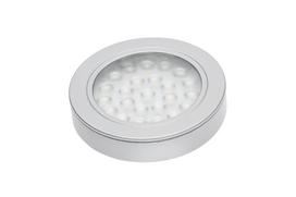 LED šviestuvas GTV Vasco, 1,7 W, 12V, 3000 K, 150 lm, IP20, paviršinis, laidas 2 m, apvalus, sidabro