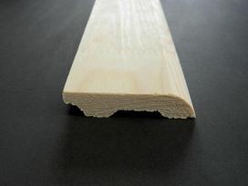Grindjuostė, matmenys 14 x 68 x 2700 mm, baltos spalvos, pušis, A klasė