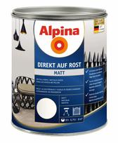 Antikoroziniai dažai ALPINA Direkt Auf Rost, Matiniai, baltos spalvos, RAL9010, 0,75l