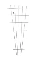 Augalų atrama ASEJA, vėduoklinė, metalinė, žalios sp., 150 x 75 x 0,4 cm.