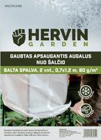 Gaubtas apsaugantis nuo šalčio HERVIN GARDEN A691330006, baltos sp., 2 vnt., 0,7 x 1,2 m, 80g/m2, WC