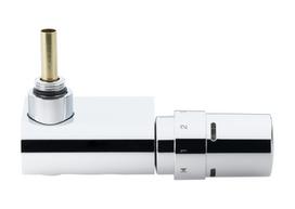 Termostatinis pajungimo mazgas DANFOSS VHX - MONO, rankšluoščių džiovintuvui, 1/2", kampinis, chromo