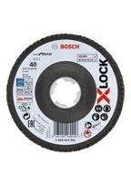Gaubtas žiedlapinis diskas BOSCH X-Lock, D 125 mm, K 40, lenktas