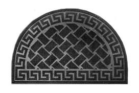 Kilimėlis RICCO Mix-Mat, 40 x 60 x 0,6 cm, 100% guma, pusapvalis, juodas, 846-005