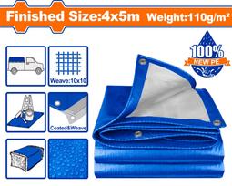 Universalus tentas WADFOW WTQ1845, 110 g/m2, storis 0,15 mm, 4 x 5 m