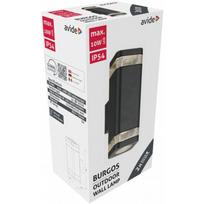 Lauko sieninis šviestuvas AVIDE Burgos, 2xGU10, IP54, juodos sp.